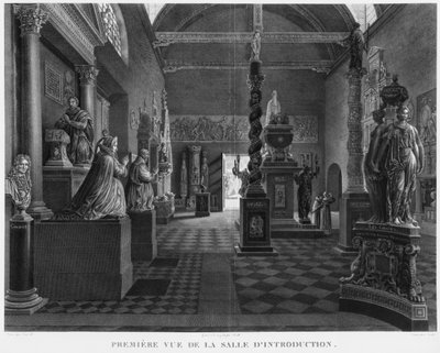 First view of the introductory room, Musee des Monuments Francais, Paris, illustration from 